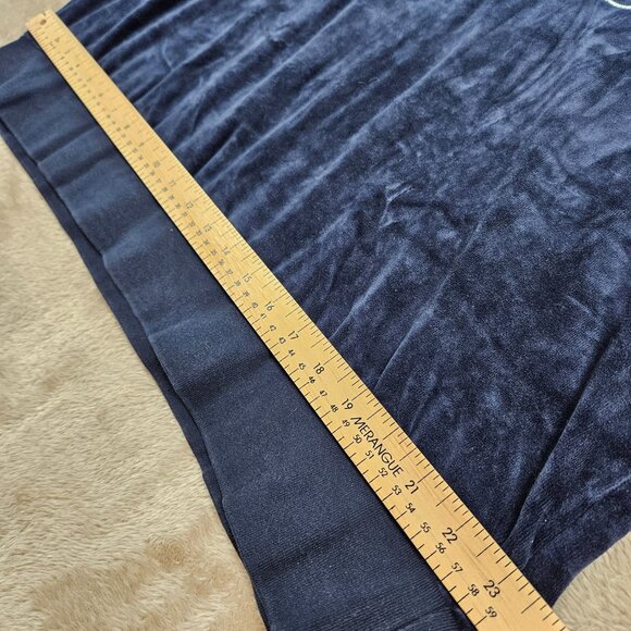 Adidas Sweatshirt Men's Size 1X Blue Velour Pullover Sweater Trefoil Embroidered - Picture 14 of 16